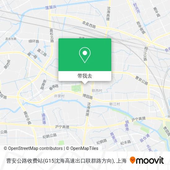 曹安公路收费站(G15沈海高速出口联群路方向)地图