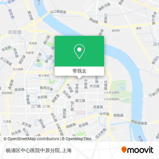 杨浦区中心医院中原分院地图
