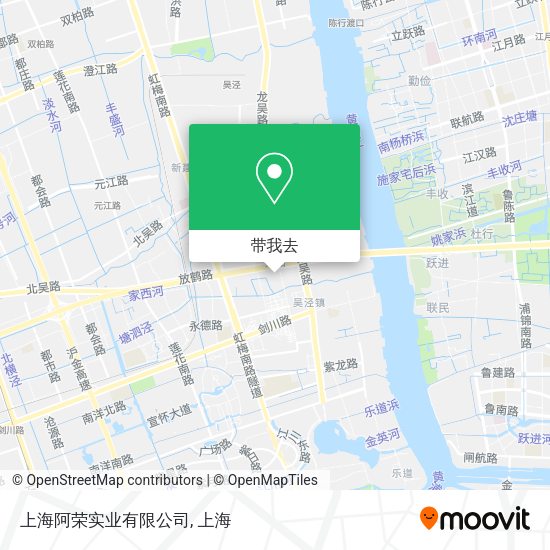 上海阿荣实业有限公司地图