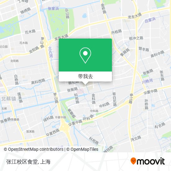 张江校区食堂地图
