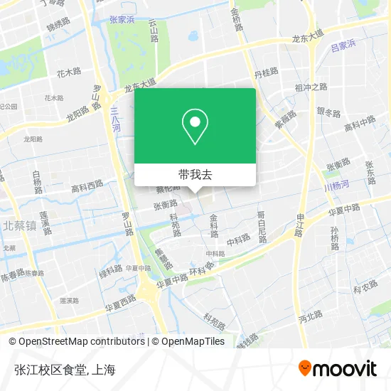 张江校区食堂地图