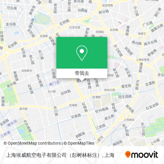 上海埃威航空电子有限公司（彭树林标注）地图