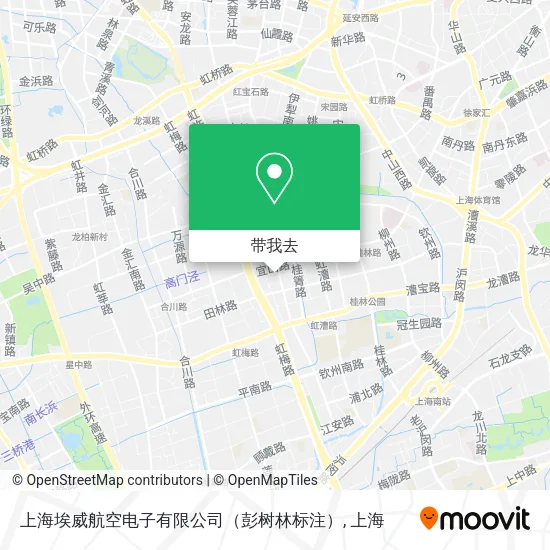 上海埃威航空电子有限公司（彭树林标注）地图