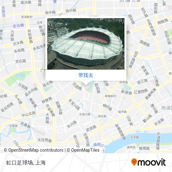 虹口足球场地图