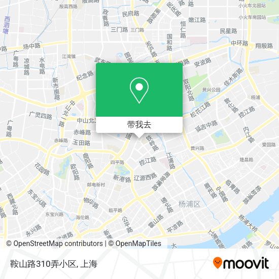 鞍山路310弄小区地图