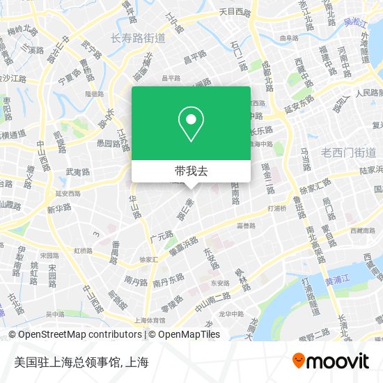 美国驻上海总领事馆地图