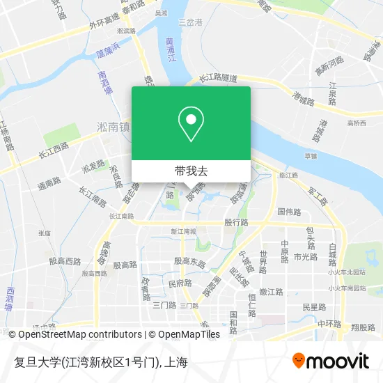 复旦大学(江湾新校区1号门)地图