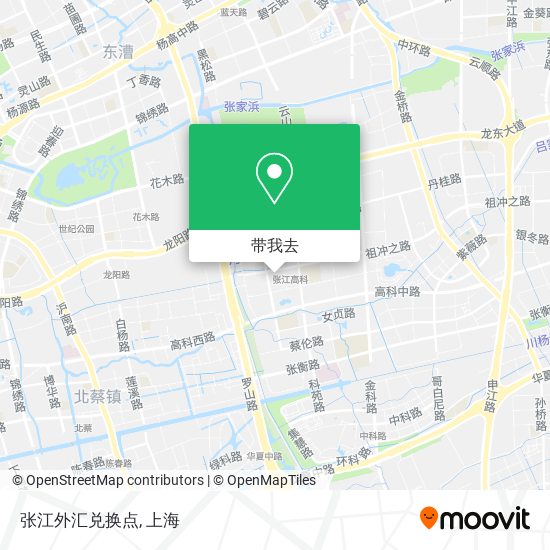 张江外汇兑换点地图