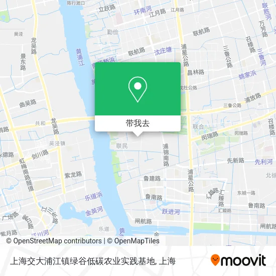 上海交大浦江镇绿谷低碳农业实践基地地图