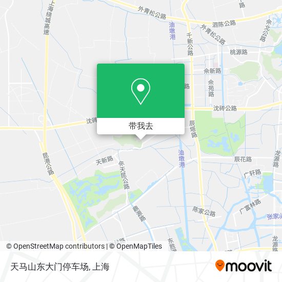天马山东大门停车场地图
