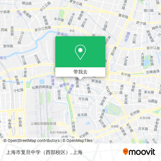 上海市复旦中学（西部校区）地图