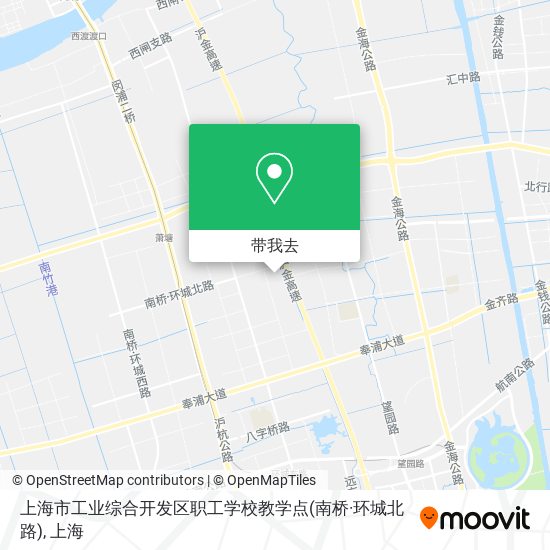 上海市工业综合开发区职工学校教学点(南桥·环城北路)地图