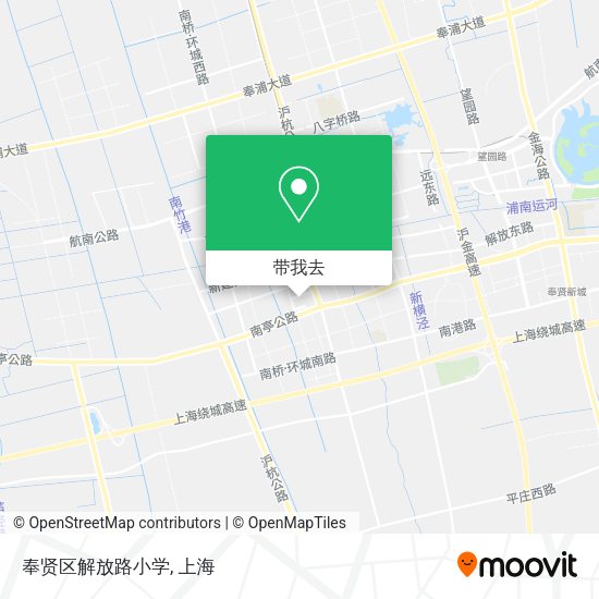 奉贤区解放路小学地图