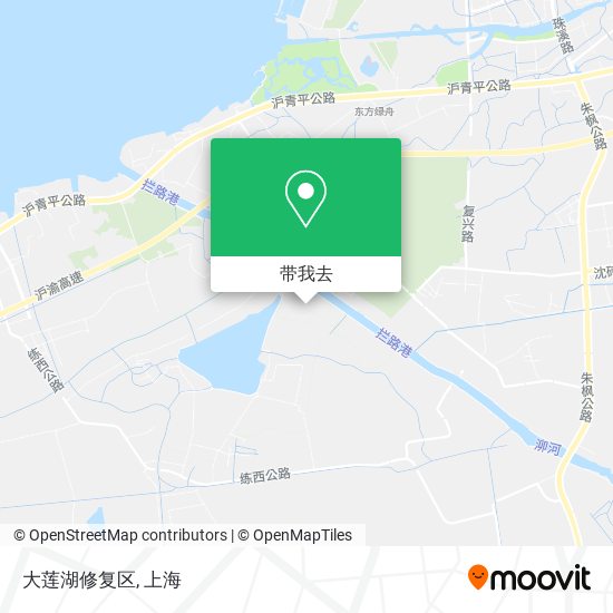 大莲湖修复区地图
