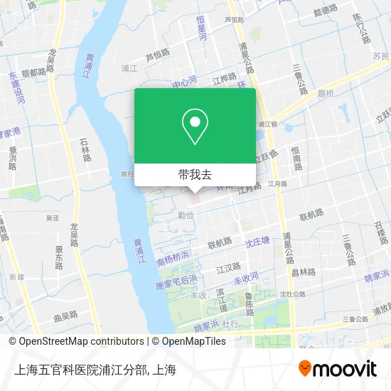 上海五官科医院浦江分部地图