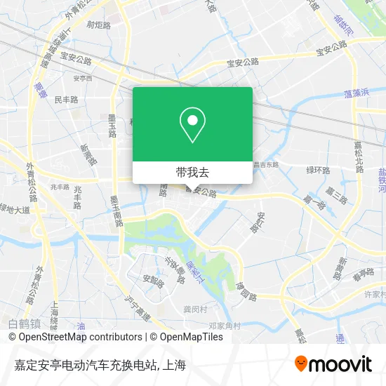 嘉定安亭电动汽车充换电站地图