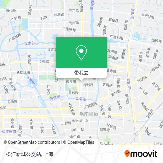 松江新城公交站地图