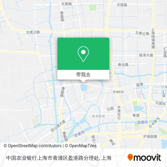 中国农业银行上海市青浦区盈港路分理处地图