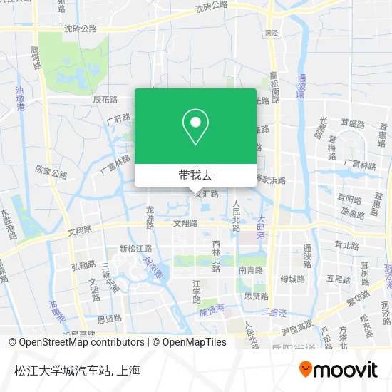 松江大学城汽车站地图