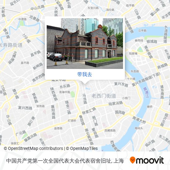 中国共产党第一次全国代表大会代表宿舍旧址地图