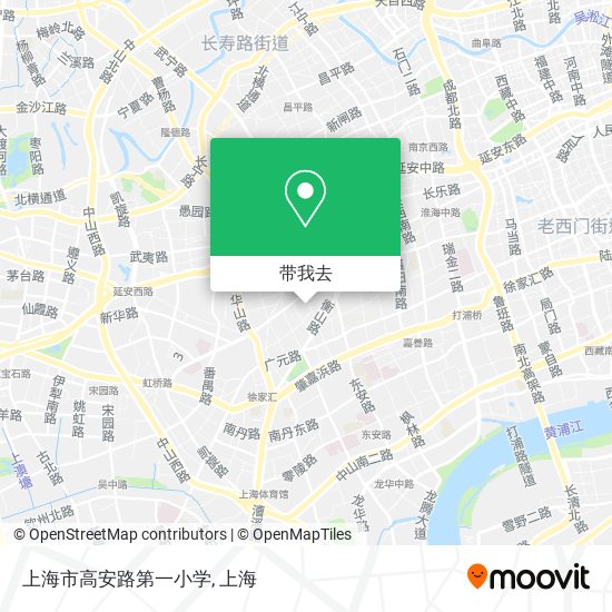 上海市高安路第一小学地图