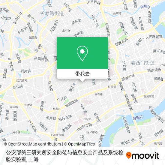 公安部第三研究所安全防范与信息安全产品及系统检验实验室地图