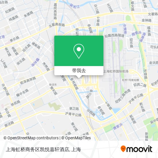 上海虹桥商务区凯悦嘉轩酒店地图