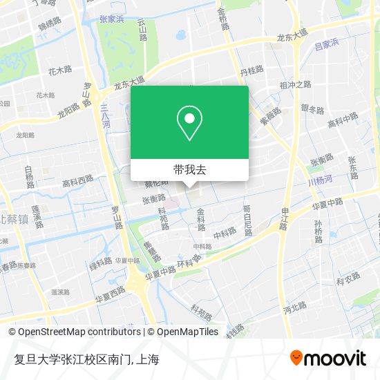 复旦大学张江校区南门地图