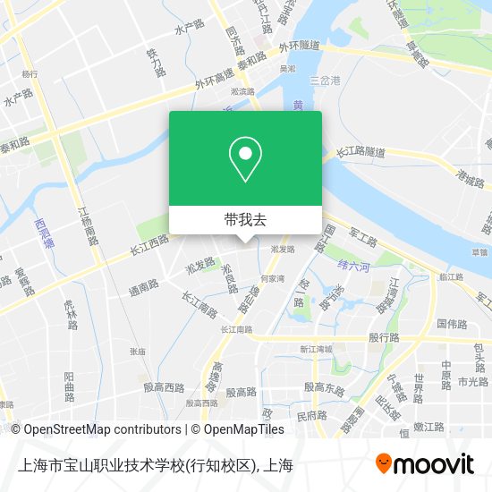 上海市宝山职业技术学校(行知校区)地图
