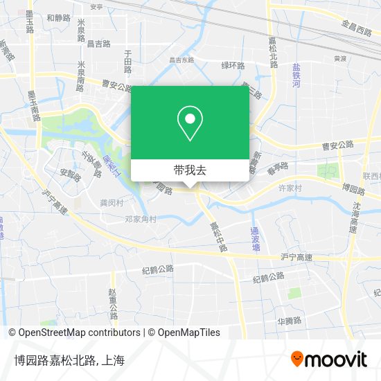 博园路嘉松北路地图