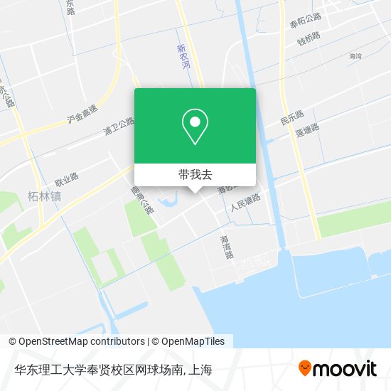 华东理工大学奉贤校区网球场南地图