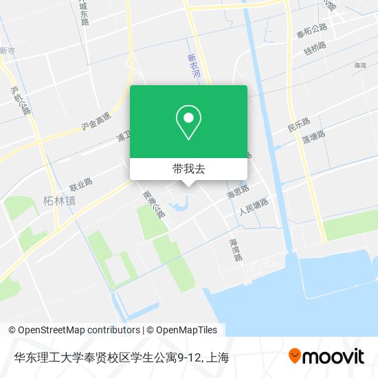 华东理工大学奉贤校区学生公寓9-12地图