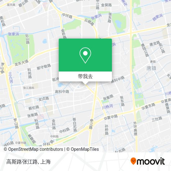 高斯路张江路地图