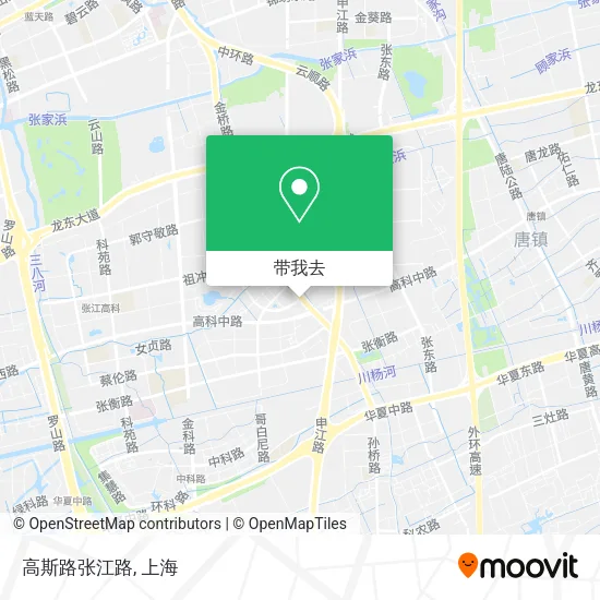 高斯路张江路地图
