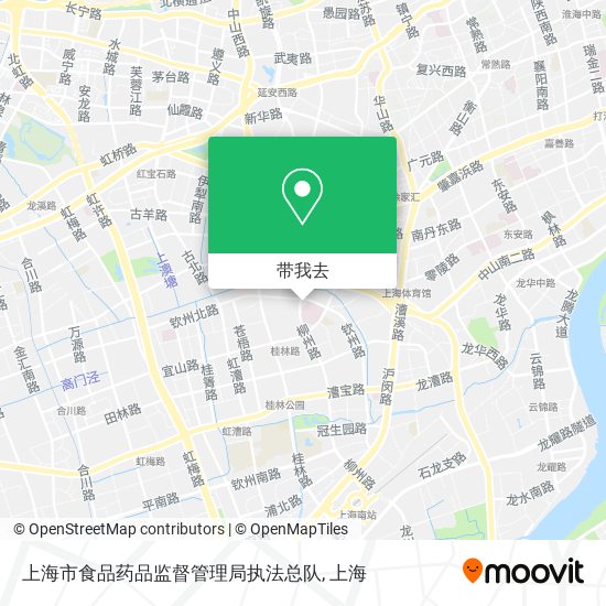 上海市食品药品监督管理局执法总队地图