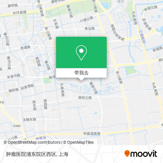肿瘤医院浦东院区西区地图