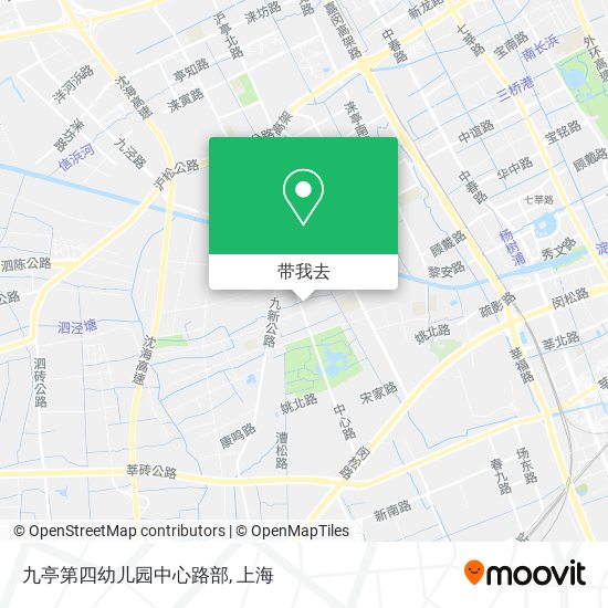 九亭第四幼儿园中心路部地图