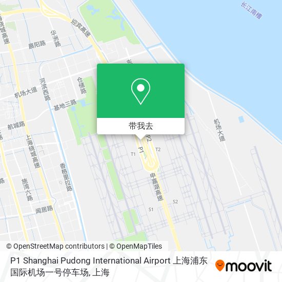 P1 Shanghai Pudong International Airport 上海浦东国际机场一号停车场地图
