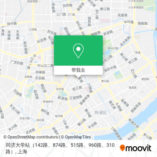 同济大学站（142路、874路、515路、960路、310路）地图