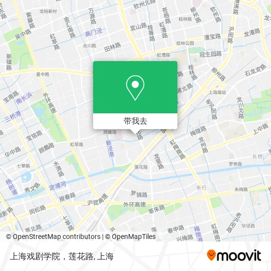 上海戏剧学院，莲花路地图