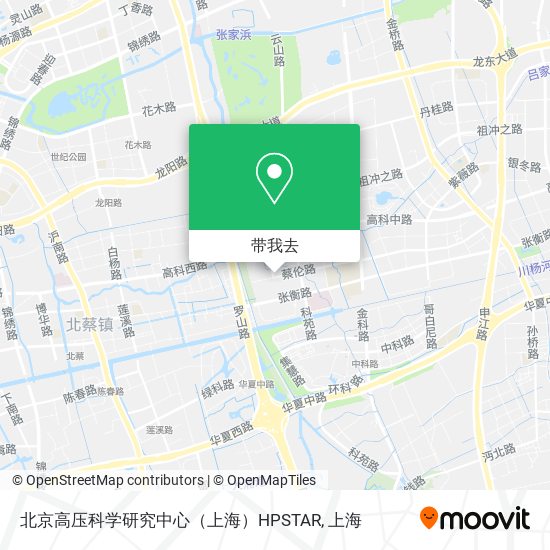北京高压科学研究中心（上海）HPSTAR地图