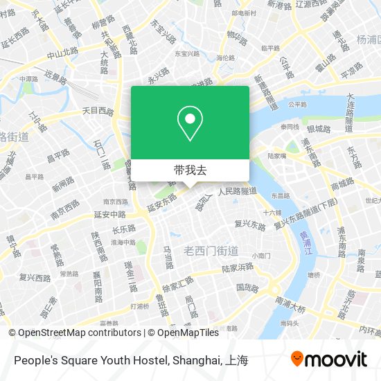 People's Square Youth Hostel, Shanghai地图