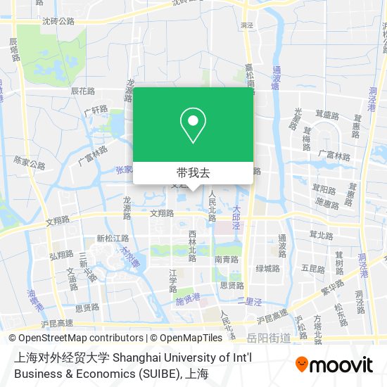 上海对外经贸大学 Shanghai University of Int'l Business & Economics (SUIBE)地图