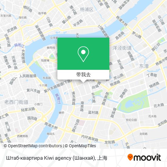 Штаб-квартира Kiwi agency (Шанхай)地图