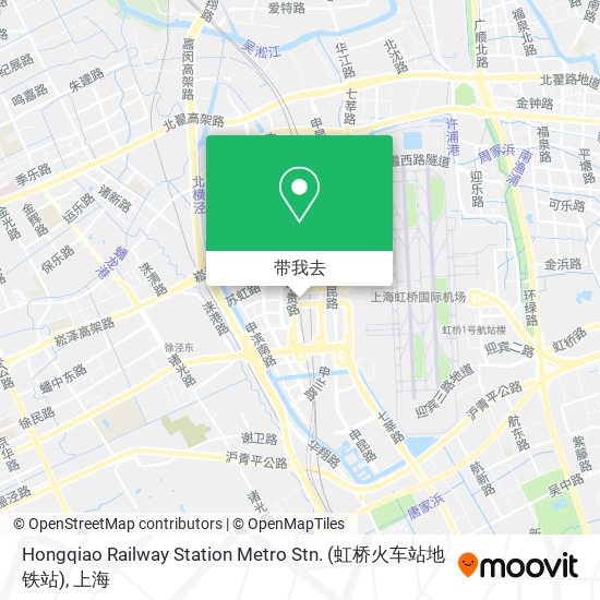 Hongqiao Railway Station Metro Stn. (虹桥火车站地铁站)地图