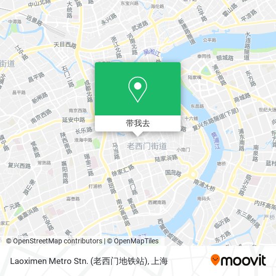 Laoximen Metro Stn. (老西门地铁站)地图