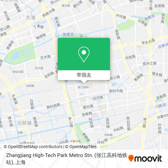 Zhangjiang High-Tech Park Metro Stn. (张江高科地铁站)地图