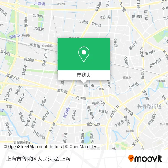 上海市普陀区人民法院地图