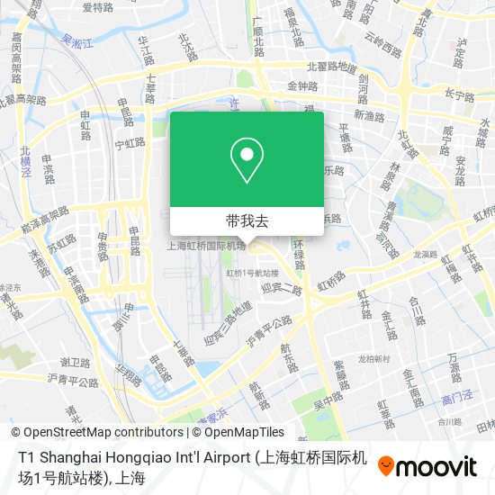 T1 Shanghai Hongqiao Int'l Airport (上海虹桥国际机场1号航站楼)地图