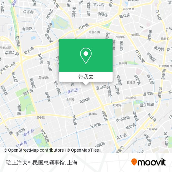驻上海大韩民国总领事馆地图